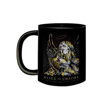 Imagem de Caneca de Porcelana Preta Banda Alice in Chains Prayer Rock - VilelaGG