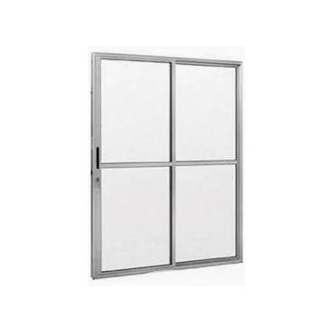 Imagem de Porta sacada 2 Folhas 210x150 Brilhante C/Fechadura Linha 25  - Jr esq