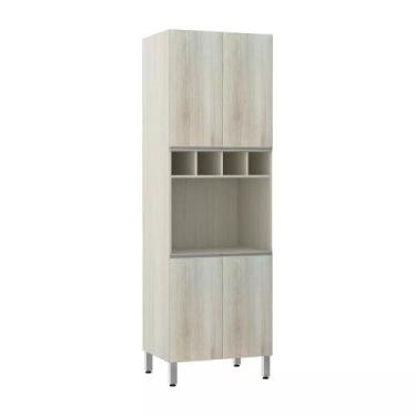 Imagem de Paneleiro Luciane 70cm Nicho Microondas 4 Portas e 1 Nicho Lis, Legno 