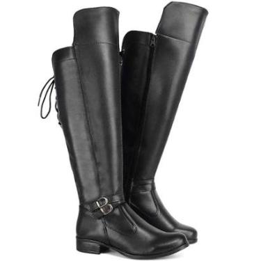 Imagem de Bota Feminina Over The Knee Cano Longo Zíper Lateral Casual-Feminino