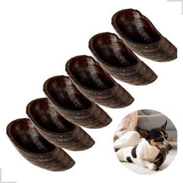 Imagem de Kit 6 Cascos Mordedor Bovinos Boi Natural Para Cães Brinquedo  Cachorr