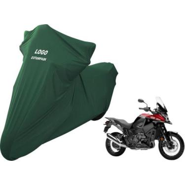 Imagem de Capa Tecido Lycra Moto Honda VRF 1200X  Alta Durabilidade - Mz, Verde