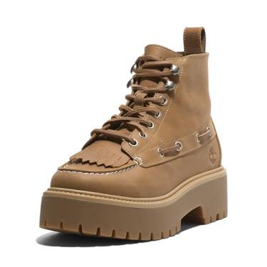 Imagem de Timberland Bota feminina Stone Street Mid Lace Up Fashion Boot, Trigo de grão integral, 8.5 Wide