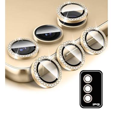 Imagem de IPG Protetor de lente de câmera ProLENS Diamond FRAME com strass para Samsung Galaxy S25/S24 Plus, classe temperada de silicato de alumina, clareza HD, resistente a arranhões, capa de lente individual