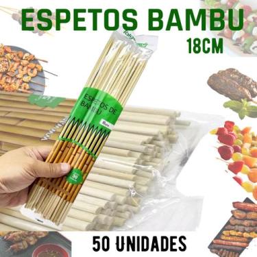 Imagem de Espeto de Bambu Para Churrasco, Doces, festa 18cm 50 unid - TALGE