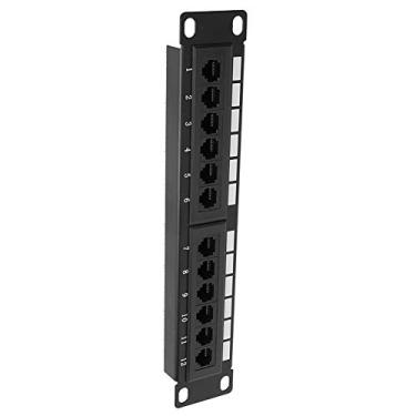 Imagem de UTP 12Port Patch Panel Cat6 Ethernet Dados de Rede Sem Suporte para Fiação de Rede