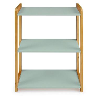 Imagem de Estante para Livros Infantil 75x54x30cm Verde Bebê/Amêndoa