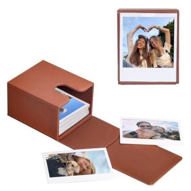 Imagem de WOGOZAN Estojo Porta-Fotos Para Polaroid 600/I-Type/Now/Onestep/Fujifilm Instax Wide/Wide Evo/Wide 400/300/210, Proteção Vertical Fotos, Suporta Mais De 50 (Apenas Uma) - Marrom