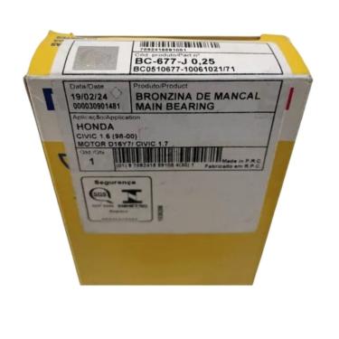 Imagem de Bronzina Mancal Civic 1.6 1.7 16V D16y8 B16y7 D17z3 D17z2 Bc677 025