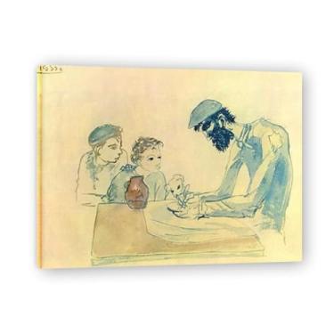 Imagem de Uma refeição simples murais Diego Rivera – arte do realismo socialista mexicano, muralista do século 1168, coleção clássica do museu de Nova York para decoração de casa 20 x 26 cm