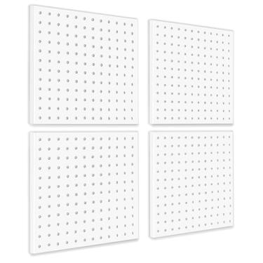 Imagem de BELLO YON 4 peças, placa de estaca de metal, acessórios de painéis organizadores de parede de quadro de pegboard, kits de montagem de quadro de estapeamento, quadro de fixação para paredes, garagem