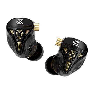 Imagem de KZ DQS Fone de ouvido com fio, driver dinâmico, fones de ouvido para monitor auricular, semiaberto, HiFi Bass IEM de 2 pinos, fones de ouvido para jogos de 3,5 mm, KZ Iems para músicos e cantores de