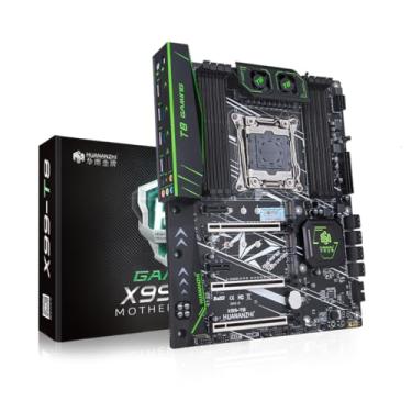 Imagem de Placa-mãe para jogos X99-T8, suporta LGA 2011-3 Xeon E5 v3/v4, 8X DDR3, Dual NVMe M.2, USB 3.0, PCIe 3.0, Gigabit LAN, áudio 7.1