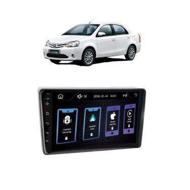 Imagem de Kit Multimidia Etios 9 Pol Carplay AndroidAuto USB BT FM - Roadstar 908BR