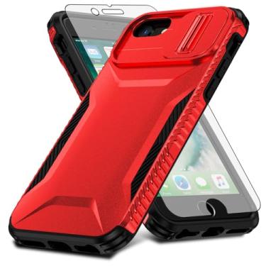 Imagem de Asuwish Capa de telefone para iPhone 6/6s/7/8/SE 2020 2022 com protetor de tela e capa de câmera deslizante robusta híbrida à prova de choque i Six Seven 6a i6 i7 i8 7s 8s SE2020 SE2 2 SE2022 SE3 3