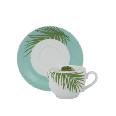 Imagem de Xícara Chá com Pires 200ml Porcelana Schmidt - Dec. Patrícia, 2381, 20