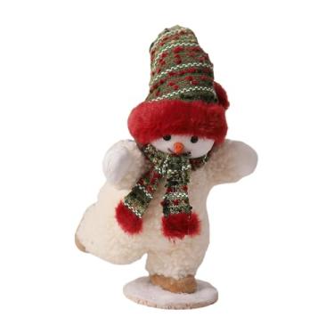 Imagem de Fenteer Decoração de mesa de Natal, figuras decorativas, centro de mesa, artesanato, enfeites, decoração de Natal para prateleira, cozinha, presente de, Boneco de Neve