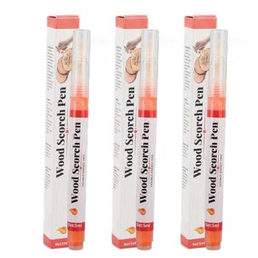 Imagem de Pilipane Conjunto de canetas marcadoras de queima de madeira artísticas de alta temperatura para porta-copos de madeira, design artístico, artesanato, 3 peças, material plástico seguro