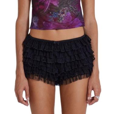 Imagem de Shorts DSORVICD Lace Ruffle Lolita Bloomers para mulheres