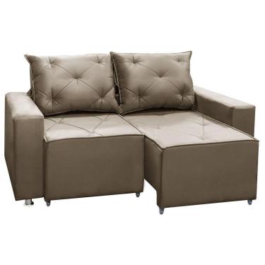 Imagem de Sofá Retrátil E Reclinável 2 Lugares Bariloche 1.50cm Suede Com Molas Speciale Home Bege