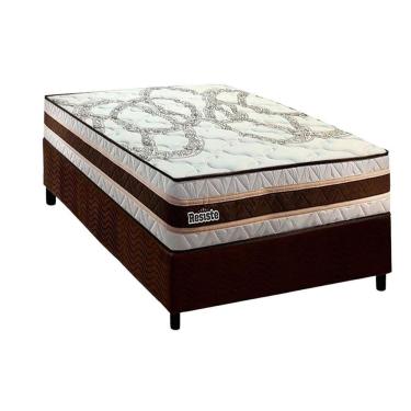 Imagem de Conjunto Box Solteiro: Colchão Anatômico Paropas Resiste Double Face Ag D45 + Base Crc Suede Brown (88x188)