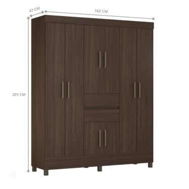 Imagem de Guarda Roupa Com 2 Gavetas Maresias Cafe Touch