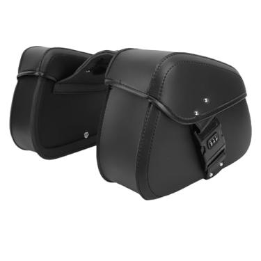 Imagem de Keenso Alforjes para Motocicleta, Bolsas Laterais de Couro PU 16L para Nightster Special Breakout V STAR 250 SHADOW AERO