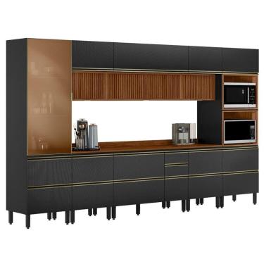 Imagem de Cozinha Modulada 8 Pecas 370 cm Ripado DP3701 Demartez