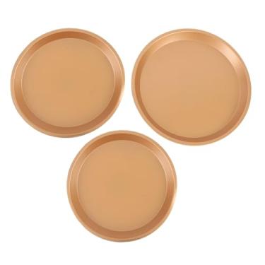 Imagem de Conjunto de panelas de pizza de aço carbono, bandejas de cozimento uniformes de condução de calor de nível profissional para cozinhas domésticas e reuniões familiares 10 polegadas