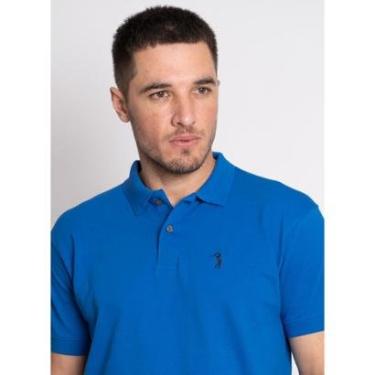 Imagem de Camisa Polo Aleatory Piquet Stretch Azul-Masculino