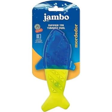Imagem de Brinquedo para caes  gelado mordedor verão tubarão duplo jambo