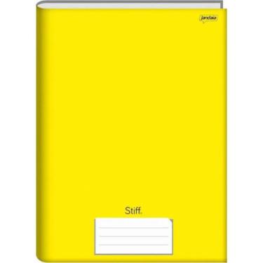 Imagem de Kit 5 Caderno Brochurao 96 Folhas Capa Dura - Grande Cor:Amarelo - oem