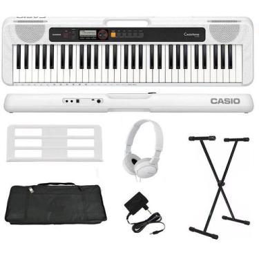 Imagem de Teclado Casio CT-S200 61 Teclas Branco + Suporte + Capa + Fone