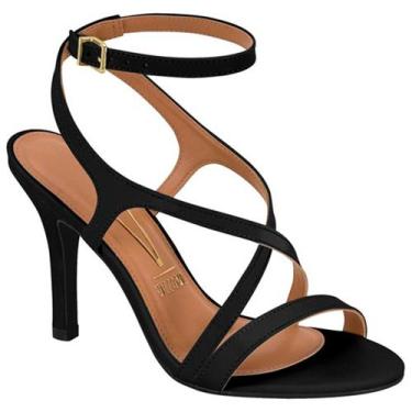 Imagem de Sandalia Feminina Vizzano Original Salto Alto Fino 1016, 36, Preto