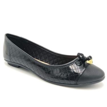 Imagem de Sapatilha Feminina Matelassê Moleca 5027.1407, Preto, 35