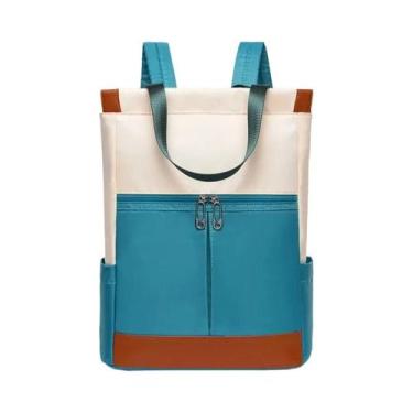 Imagem de Mochila Feminina De Grande Capacidade Com Cores Contrastantes, Alça De