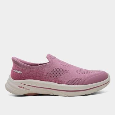 Imagem de Tênis Skechers Go Walk 8 Feminino, Rosa claro, 38