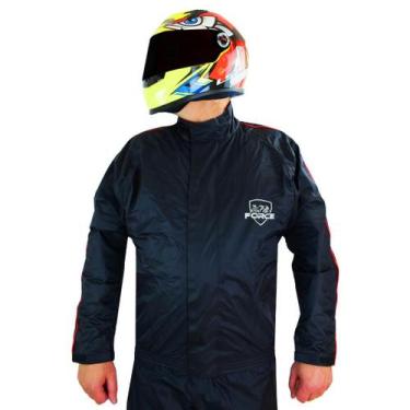 Imagem de Capa de Chuva Force Confort Nylon Conjunto Preto EGG Grande - FORCE EX