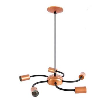 Imagem de Pendente Girus Preto/Cobre, Emalustres