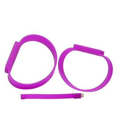 Imagem de Flash Drive em forma de pulseira de 8 GB USB 2.0 Flash Drive Memory Stick Thum Drive USB Flash Disk U Pen Drive USB Disk Pen Drive USB Flash Memory Storage USB Stick PenDrive (roxo)