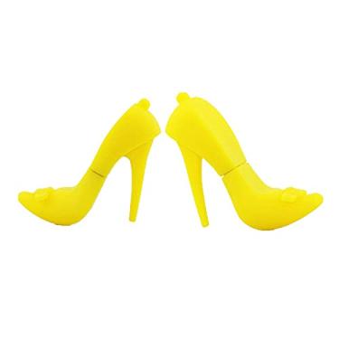 Imagem de 16 GB de salto alto USB Flash Drives Pen Drive Memoria Flash Stick PenDrives USB Flash Disk Thumb Drive U Disk USB Drive USB (Amarelo)