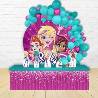 Imagem de Kit Decoração Painel Redondo Festa de Aniversário Infantil Personagem Polly