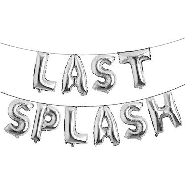 Imagem de Last Splash Bachelorette Party Decorations, Last Splash Balloon Banner Balloon for Summer Pool Bachelorette Bridal Shower Hen Party Supplies (SPLASH Silver)