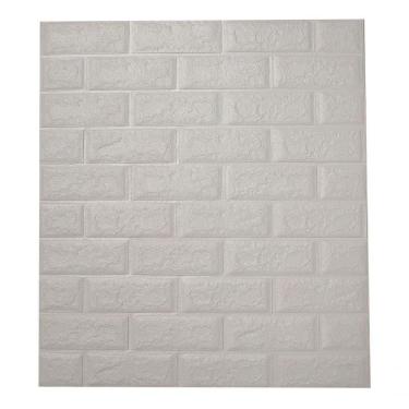 Imagem de 25 Placas 3d Adesivos Pvc Decoração De Parede Revestimento Tijolinho