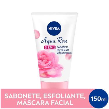 Imagem de Nivea Aqua Rose 3 Em 1: Sabonete, Esfoliante  E Mascara Facial 150Ml