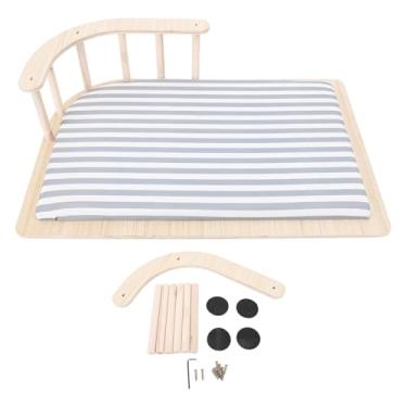 Imagem de Cama Elevada de Gato, Cama de Gato Elevada de Madeira Doméstica Com Cerca de Almofada Macia e Multifuncional Quente e Confortável Cama de Gato Com Almofada Interna para (Estilo