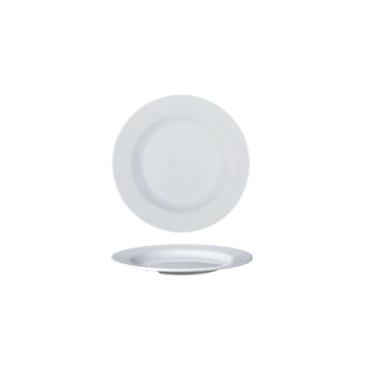 Imagem de Prato de osso de disco branco de porcelana sintética, prato de arroz frito de fast food - P1008; disco branco de 20 cm