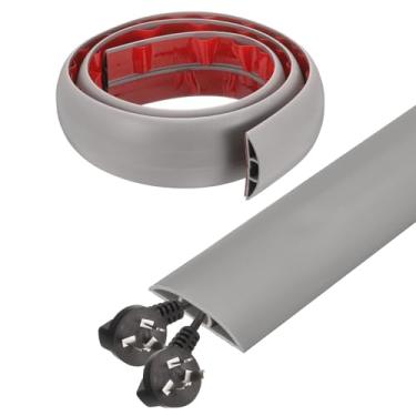 Imagem de HARFINGTON Capa de cabo de 1,2 m L 0,5 x A 0,3 canal interno PVC esconde extensão, protetor de fios para evitar desvios de cabos, gerenciamento de cabos, cinza