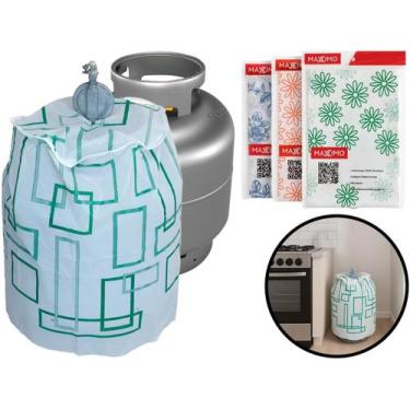 Imagem de Capa Protetora Para Botijão Gás De Cozinha 13kg Reforçada Estampada Im
