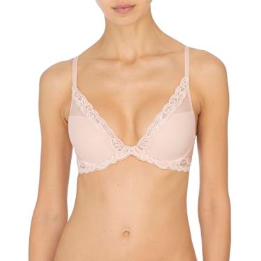 Imagem de Natori Sutiã com decote profundo de penas, Camafeu rosa, 34DDD